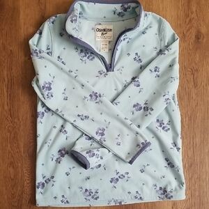 OshKosh B'gosh Blue Floral Zip Pullover